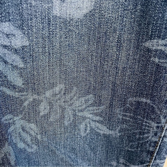 Kensie The Effortless Skinny Crop Flower Print Jeans Sz 4/27 - Picture 1 of 6